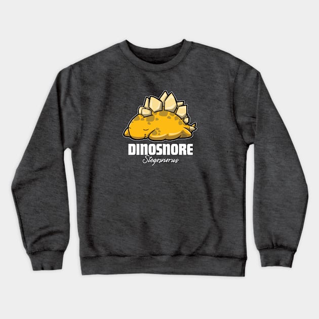 Dinosnore - Sleeping Stegosaurus Crewneck Sweatshirt by DinoMart